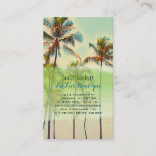 PixDezines kailua Bay/vintage hawaiian strand Visitkort