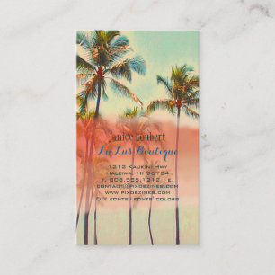 PixDezines kailua Bay/vintage hawaiian strand Visitkort