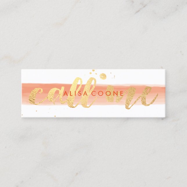 PixDezines kallar mig dazzled faux guld Mini Visitkort (Framsida)