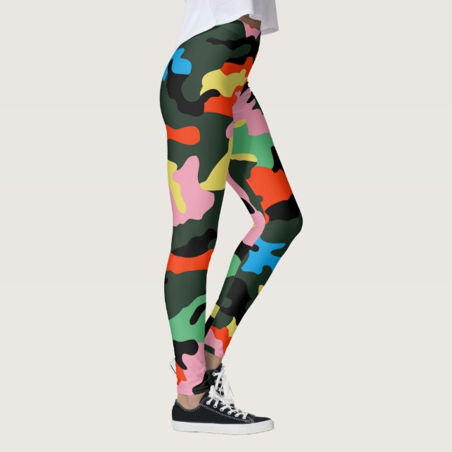 PixDezines Kamouflage, Flashig Leggings (Höger)