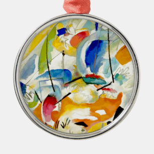 PixDezines Kandinsky 1913 Sea Battle Julgransprydnad Metall