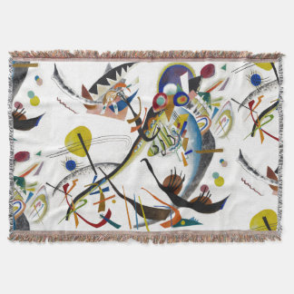 PixDezines Kandinsky 1921 Abstrakta Blå Segment Filt
