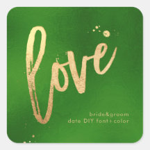 PixDezines Kärlek, faux guld Evergreen