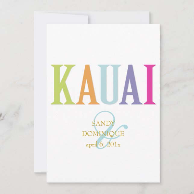 PixDezines Kauai/DIY färger Inbjudningar (Framsida)