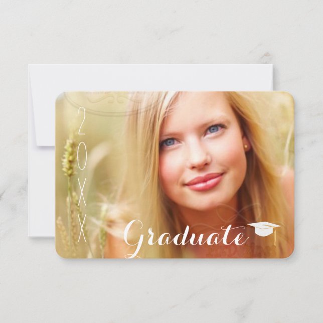 PixDezines keps/2018 Grads/diy teckensnitt Inbjudningar (Framsida)
