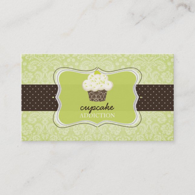 PixDezines Keylime cupcake/pâtisserie Visitkort (Framsida)