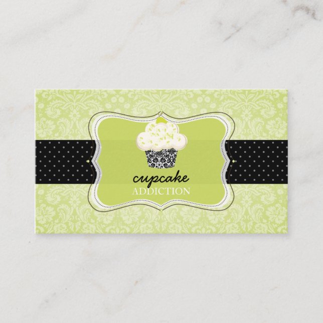 PixDezines Keylime cupcake/pâtisserie Visitkort (Framsida)