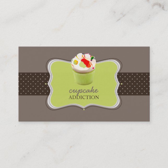 PixDezines Keylime cupcoa/pâtisserie Visitkort (Framsida)