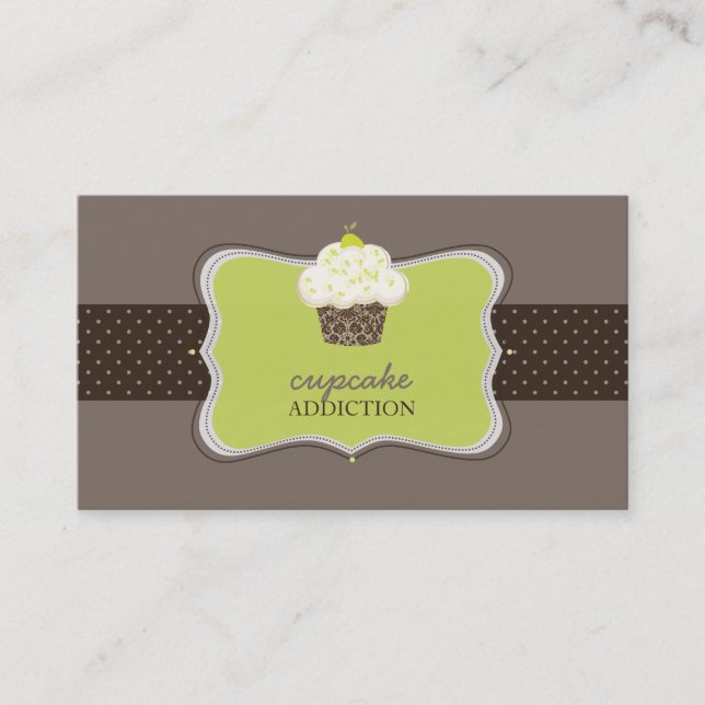 PixDezines Keylime cupcoa/pâtisserie Visitkort (Framsida)