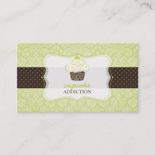 PixDezines Keylime cupcoa/pâtisserie Visitkort (Framsida)