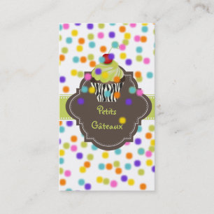 PixDezines keylime snurrar cuptårta+sprinkles Visitkort