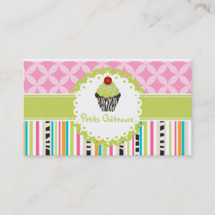 PixDezines keylime virvlar cupcake+randiga Visitkort