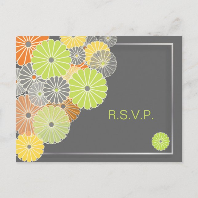PixDezines Kiku RSVP-kort för 5x7-inbjudningar Inbjudan Vykort (Framsida)