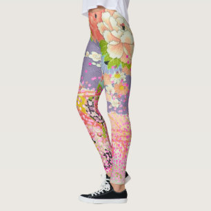 PixDezines Kimono/Påskliljor/Körsbärsblommor Leggings