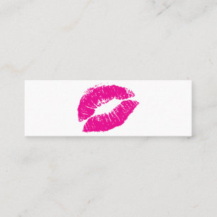 PixDezines kiss shock rosa läppar Mini Visitkort
