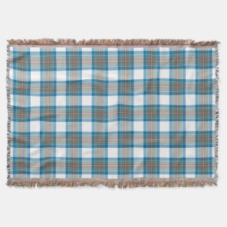 PixDezines klan stewart tartan blå orange Filt