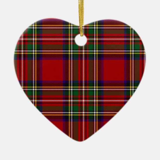 PixDezines klan stewart tartan Julgransprydnad Keramik (Framsidan)