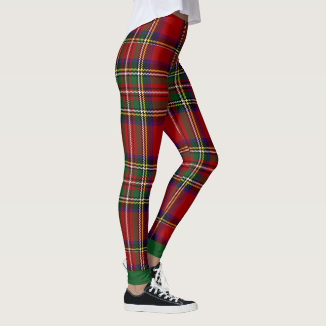 PixDezines Klan Stewart Tartan Leggings (Höger)