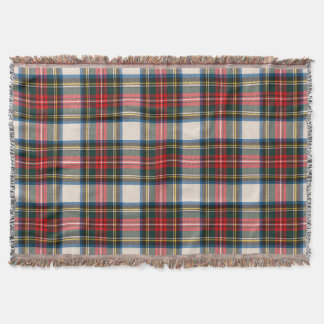 PixDezines klan stewart tartan röd vit Filt