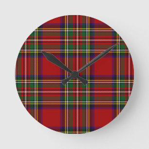 PixDezines klan stewart tartan Rund Klocka