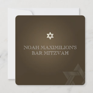 PixDezines klassisk mitzvah/brun/diy färg Inbjudningar