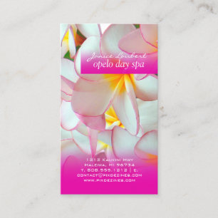 PixDezines KONA ROSA PLUMERIAS Visitkort