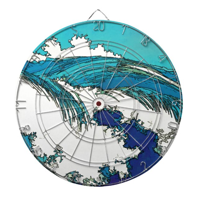 PixDezines konen uehara oceanen vågar, 上 原 Darttavla (Framsidan)