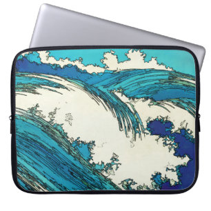 PixDezines konen uehara oceanen vågar, 上 原 Laptop Fodral