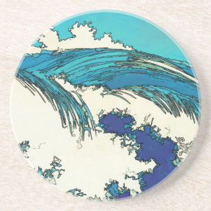 PixDezines konen uehara oceanen vågar, 上 原 Underlägg Sandsten