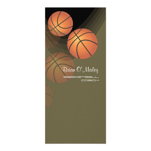 PixDezines Korthållare för baskettränare Reklamkort (Framsidan)