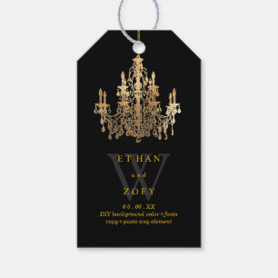 PixDezines kristallkrona falskt guld Presentetikett