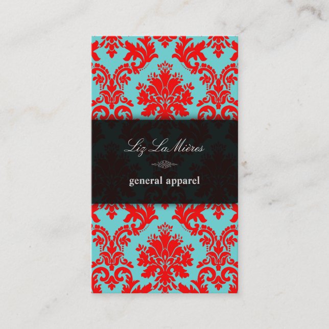 PixDezines la paloma Damask/DIY-bakgrund Visitkort (Framsida)