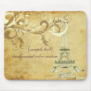 PixDezines La Tour Eiffel+Swirls, Faux Parchment Musmatta