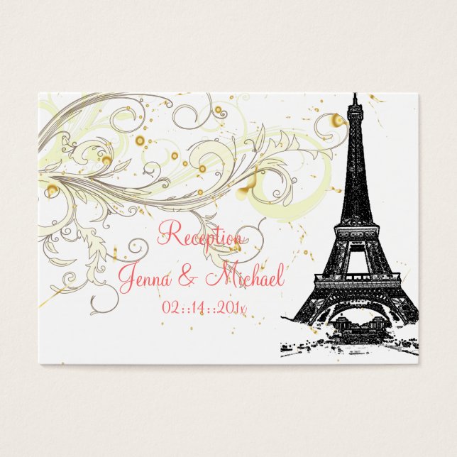PixDezines la Toureiffel/paris Visitkort (Framsidan)