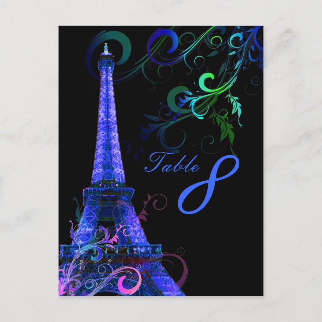 PixDezines la Toureiffel/paris Vykort (Framsida)