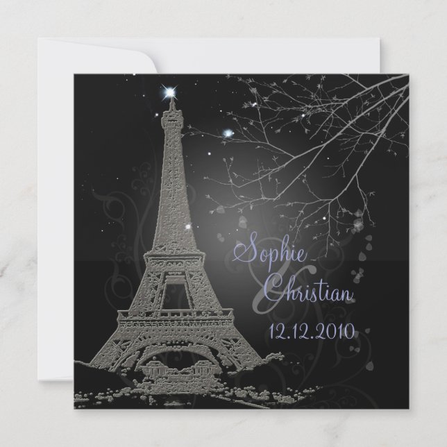 PixDezines la touring eiffel/paris Inbjudningar (Framsida)