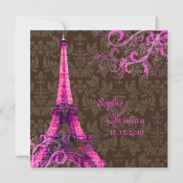 PixDezines la touring eiffel/paris Inbjudningar (Framsida)