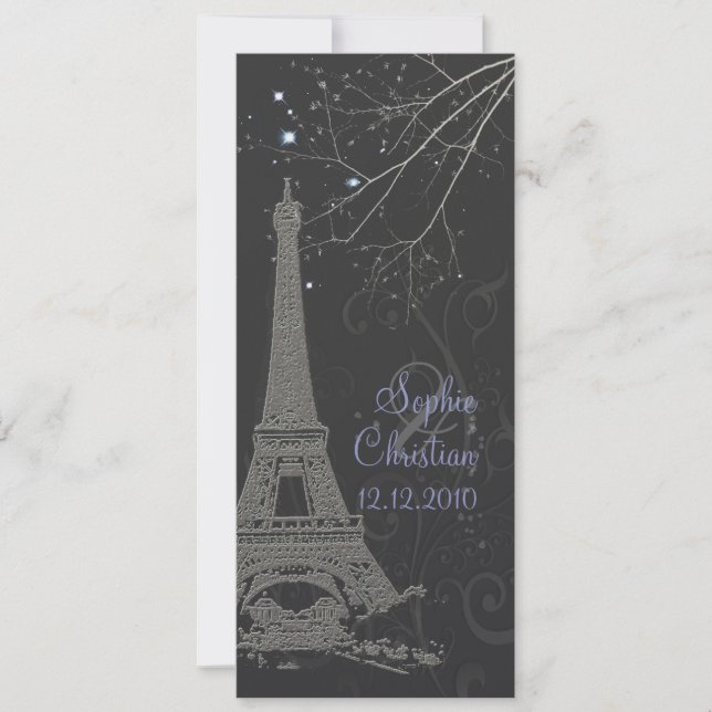 PixDezines la touring eiffel/paris Inbjudningar (Framsida)