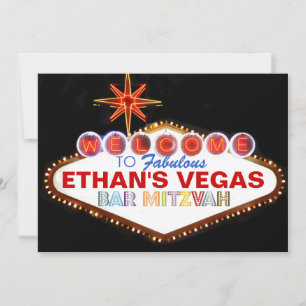 PixDezines las vegas bar mitzvah Inbjudningar