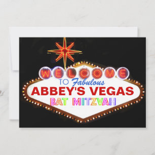 PixDezines las vegas bat mitzvah Inbjudningar