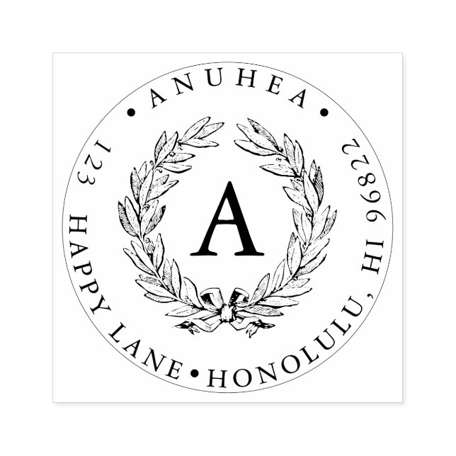 PixDezines Laurel-andedräkt Stämpel (Tryck)