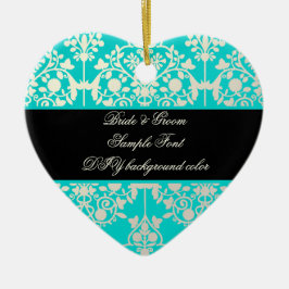 PixDezines leila Damask/DIY-bakgrund Julgransprydnad Keramik