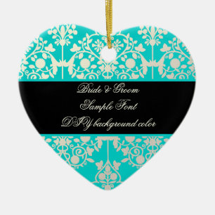 PixDezines leila Damask/DIY-bakgrund Julgransprydnad Keramik