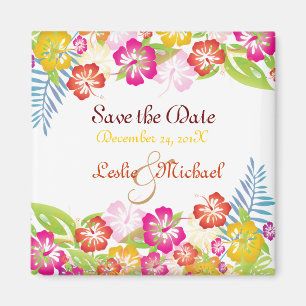 PixDezines Leis Hibiscus, Spara datumet Magnet