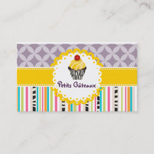 PixDezines lemon swirls cupaka+rand Visitkort