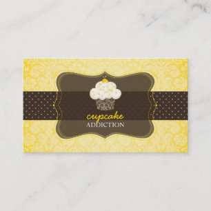 PixDezines lemon zest cupcoa/pâtisserie Visitkort