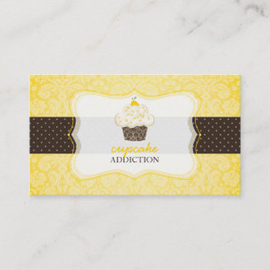 PixDezines lemon zest cupcoa/pâtisserie Visitkort