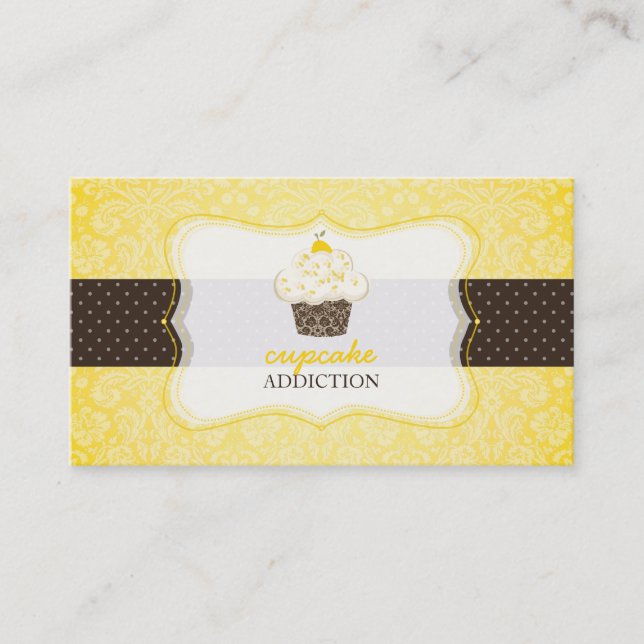 PixDezines lemon zest cupcoa/pâtisserie Visitkort (Framsida)