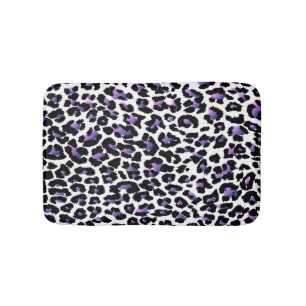PixDezines leopardmönster/gör-själv-bakgrundsfärg Badrumsmatta