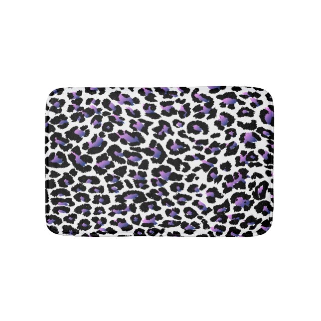 PixDezines leopardmönster/gör-själv-bakgrundsfärg Badrumsmatta (Framsidan)